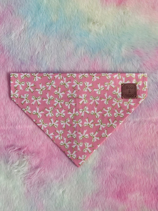Pink Bowie Tie Bandna