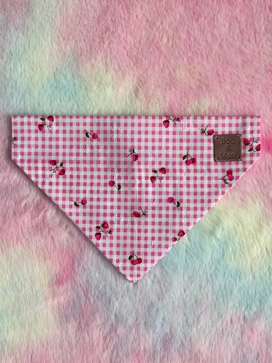 Strawberry Breeze Plaid Bandana